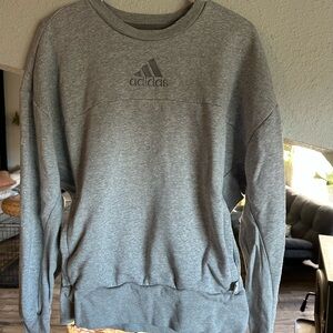 Adidas Men's Heather Gray Crewneck Sweater
